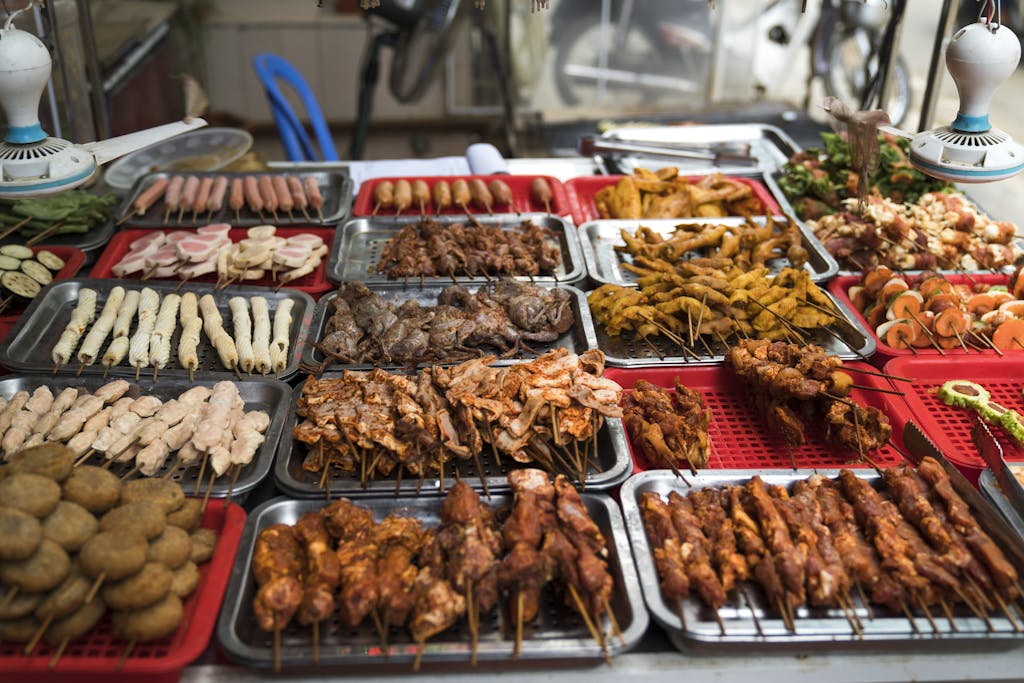 Different Foods On Display